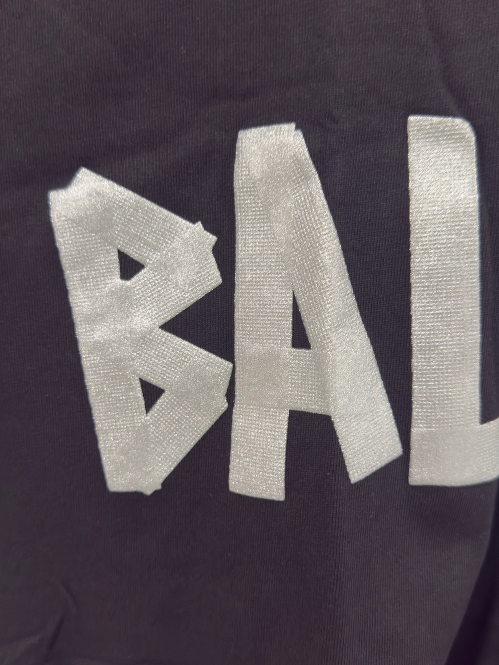 Balenciaga Black Short-Sleeve Tee with White Lettering large oversized like XL - Picture 3 of 4